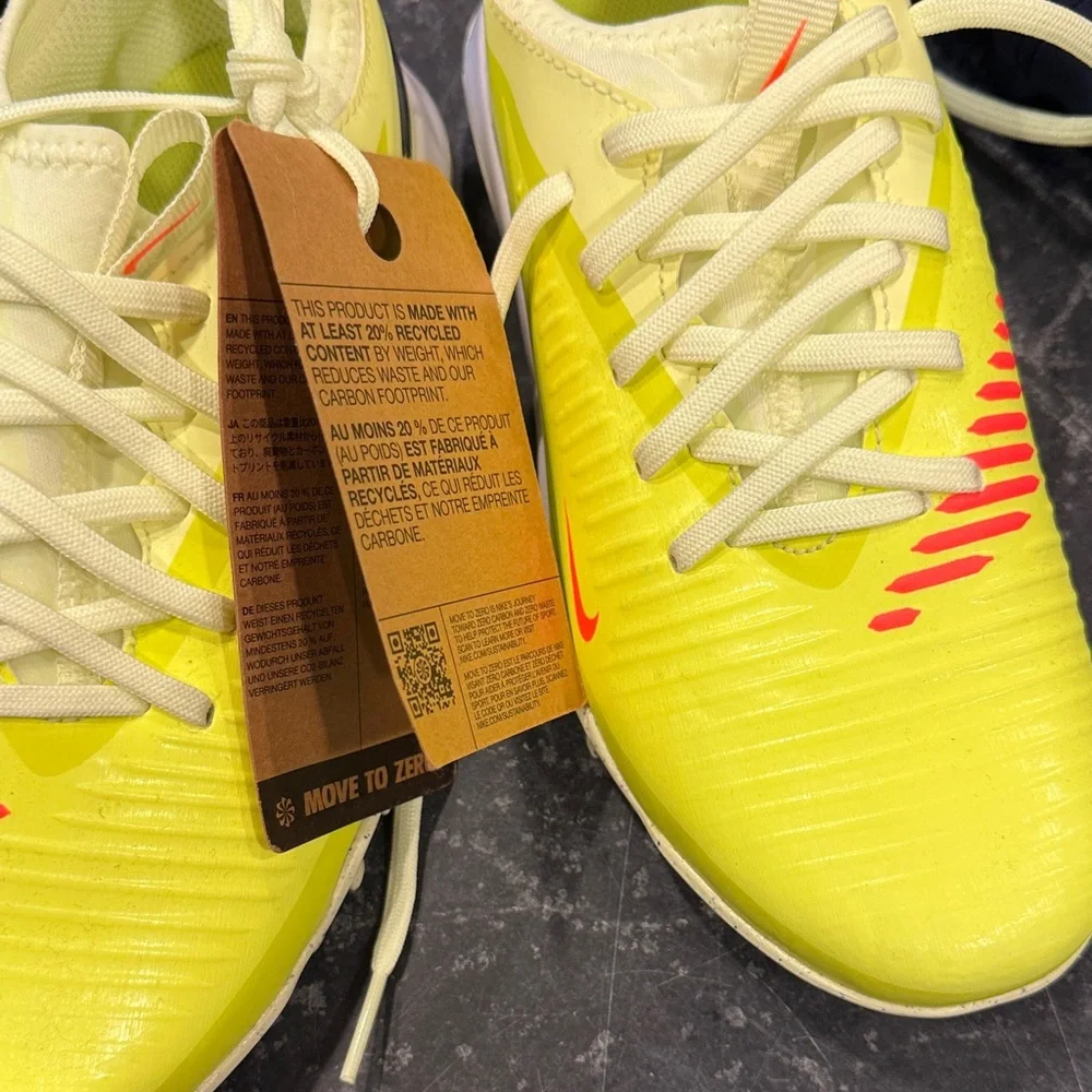 Nike Turf Cleats - Kids Bright Yellow with Orange Accents